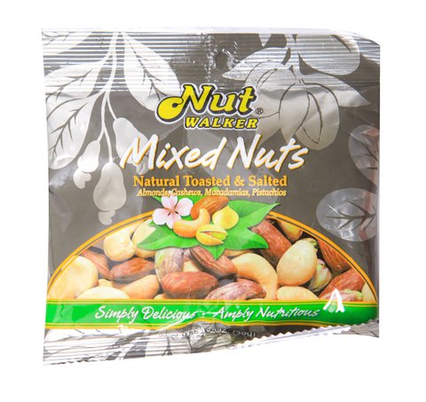 Nutwalker Natural Toasted & Salted Mixed Nuts 30 g