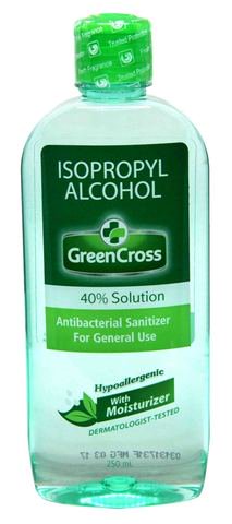 Green Cross Isopropyl Alcohol 40% Solution With Moisturizer 250 ml