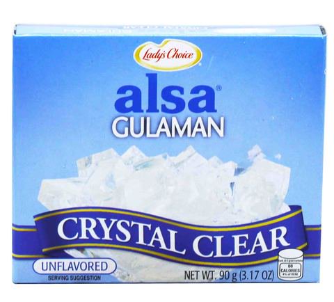 Alsa Unflavor Gulaman Crystal Clear 90 g