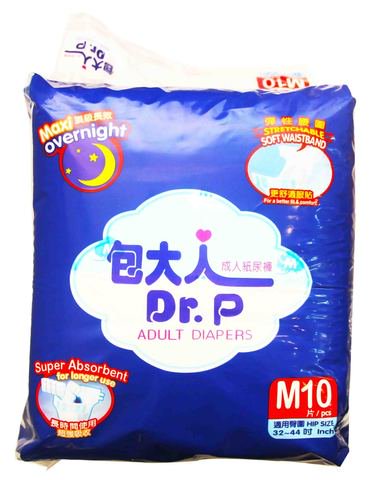Dr. P Maxi Adult Diaper Overnight - Medium 10 pcs /pack