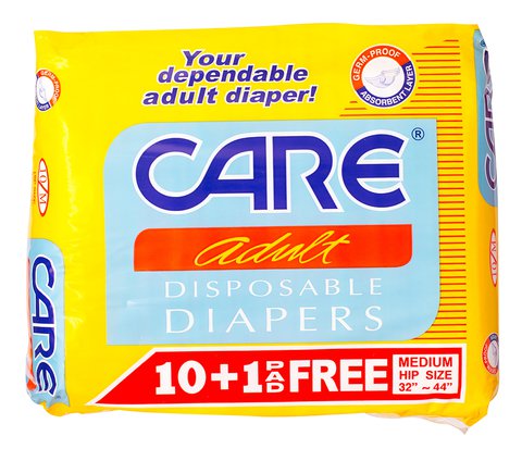 Care Adult Diaper Medium + 1 11 pcs /pack