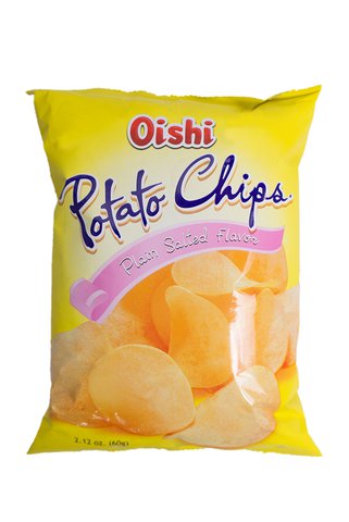 Oishi Potato Chips Plain Salted 60 g