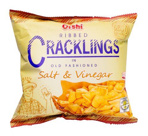 Oishi Cracklings Salt &amp; Vinegar 50 g