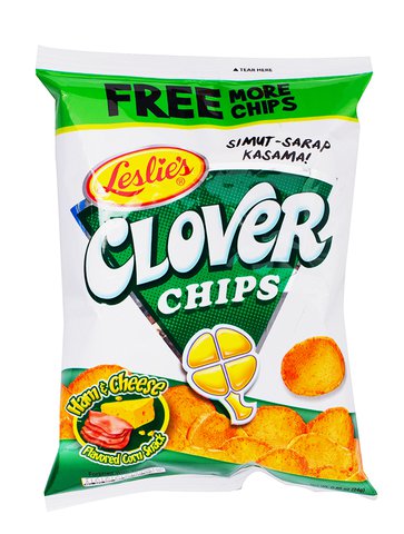 Clover Chips Ham &amp; Cheese Flavored Corn Snack 22 g