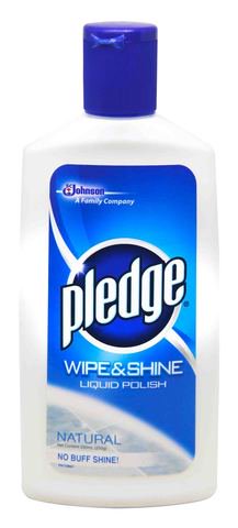 Pledge Wipe &amp; Shine Natural Liquid Polish 250 ml