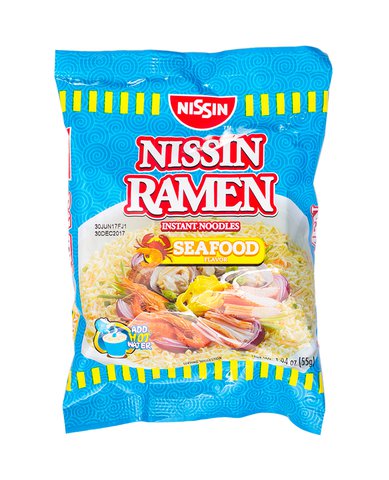 Nissin Ramen Instant Noodle Seafood Pouch 55 g