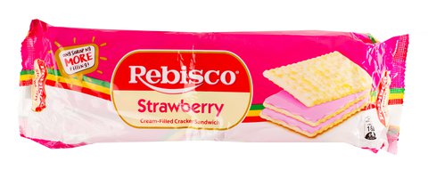 Rebisco Strawberry Cracker Sandwich 34 g (10 pcs)