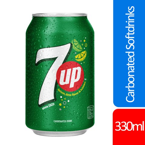 7Up Regular Can Carbonated Softdrinks 330 ml