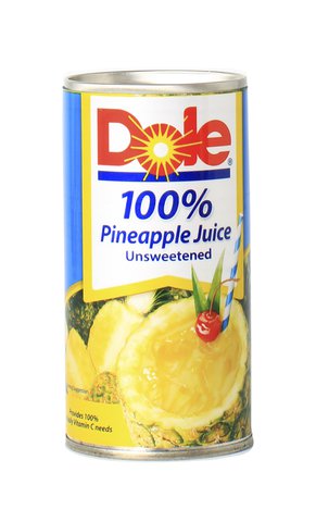 Dole 100% Pineapple Juice Unsweetened 190 ml