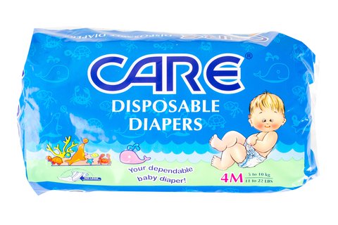 Care Baby Diapers Medium 4 pcs /pack