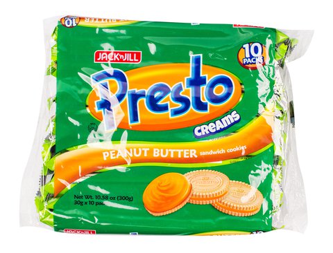 Presto Creams Peanut Butter Sandwich Cookies 30 g (10 pcs)