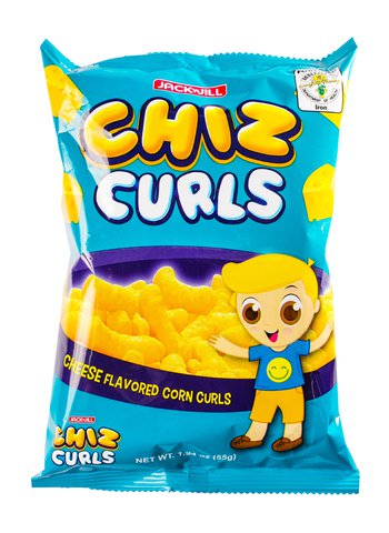 Chiz Curls Cheese Flavored Corn Snacks 55 g