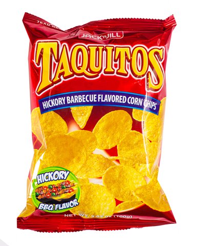 Taquitos Hickory Barbecue Flavored Corn Chips 100 g