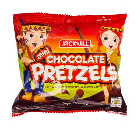 Jack 'N Jill Mini Chocolate Pretzels 28g