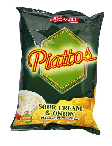 Piattos Sour Cream &amp; Onion Potato Crisps 85 g