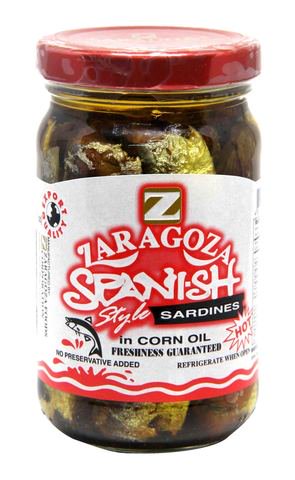 Zaragoza Spanish Sardines Corn Oil Hot 220 g