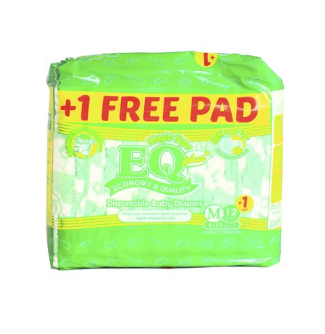 EQ Plus Baby Diapers Budget Pack Medium 12 pcs /pack