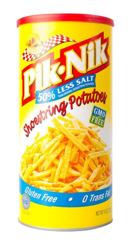 Pik-Nik Shoestring Potatoes 50% Less Salt 9 oz