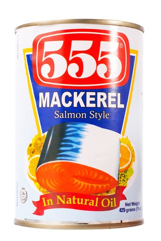 555 Mackerel Natural Oil - Salmon Style (Can) 425 g