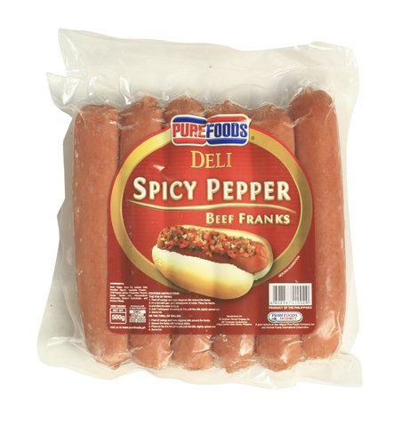 Purefoods Deli Spicy Pepper Beef Franks 500 g