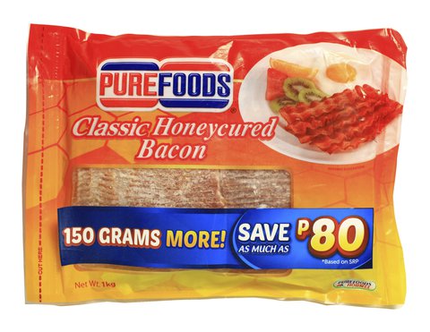 Purefoods Classic Honeycured Bacon Sliced 1 kg
