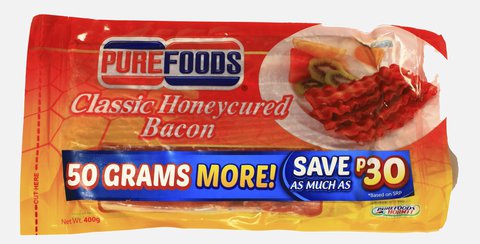 Purefoods Classic Honeycured Bacon Sliced 400 g