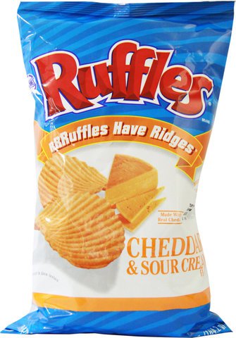 Ruffles Lay's Cheddar and Sour Cream 6.5 oz