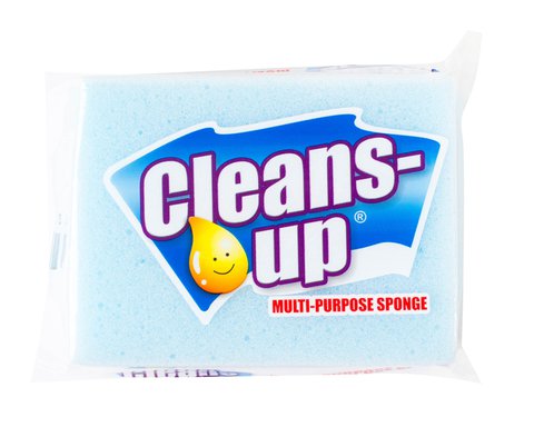 Cleans Up Multi-Purpose Sponge Small Assorted 1 pc