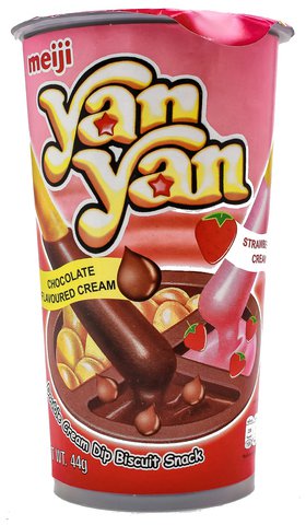 Yan Yan Chocolate &amp; Strawberry Dip Biscuit Snack 44 g