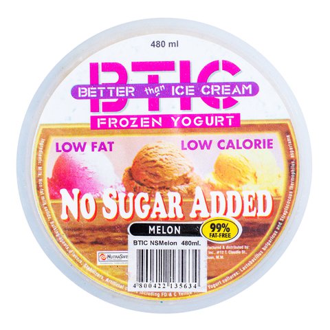 BTIC Better than Ice Cream Frozen Yogurt No Sugar Added Melon 480 ml