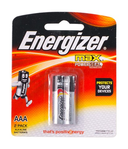 Energizer AAA Batteries Alkaline Max + Powerseal E92BP2 2 pcs /pack