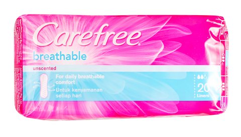 Carefree Breathable Unscented Pads Pantyliners 20 pcs /pack