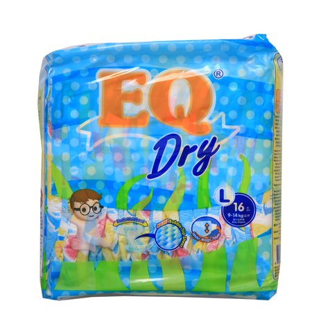 EQ Dry Baby Diapers Travel Pack Large 16 pcs /pack