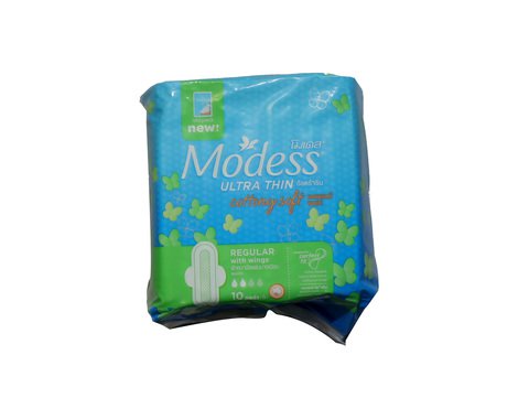 Modess Ultra Thin Regular Cottony Soft With Wings 10 pcs /pack