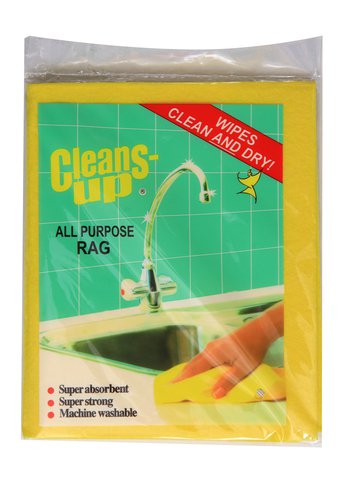 Cleans-Up All Purpose Rag Yellow 1 pack