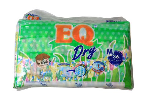 EQ Dry Baby Diapers Economy Pack Medium 36 pcs /pack