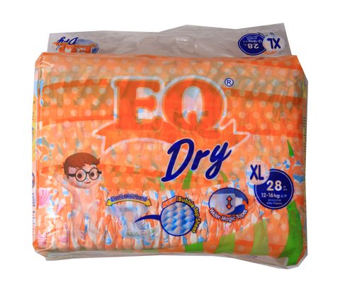 EQ Dry Baby Diapers Economy Pack XL 28 pcs /pack