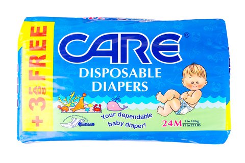 Care Baby Diaper Medium 24 + 3 pcs /pack