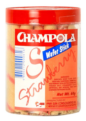 Champola Strawberry Wafer Sticks In Can 60 g