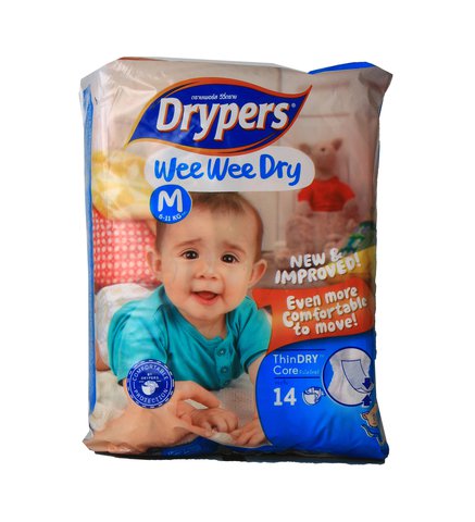 Drypers Wee Wee Diapers Medium 14 pcs /pack