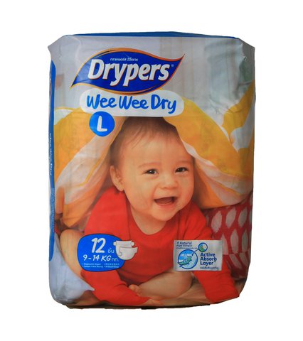 Drypers Wee Wee Diapers Large 12 pcs /pack