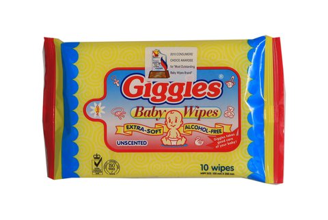 Giggles Baby Wipes 10 sheets /pack