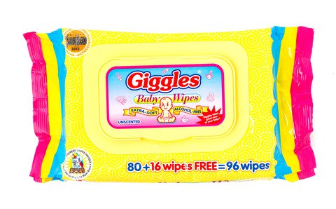 Giggles Baby Wipes 80 + 16 Wipes 96 wipes /pack