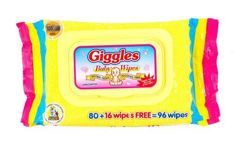Giggles Baby Wipes 80 + 16 Wipes