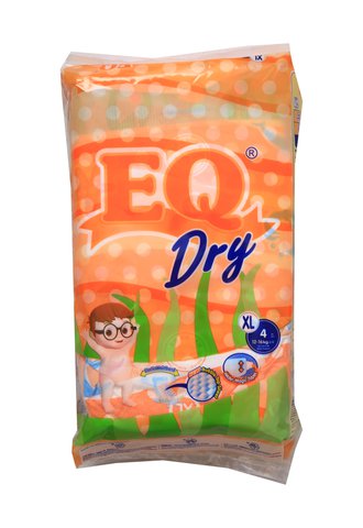 EQ Dry Baby Diapers Mini Pack - Extra Large 4 pcs /pack