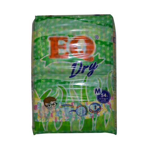 EQ Dry Baby Diapers Jumbo Pack Medium 54 pcs /pack