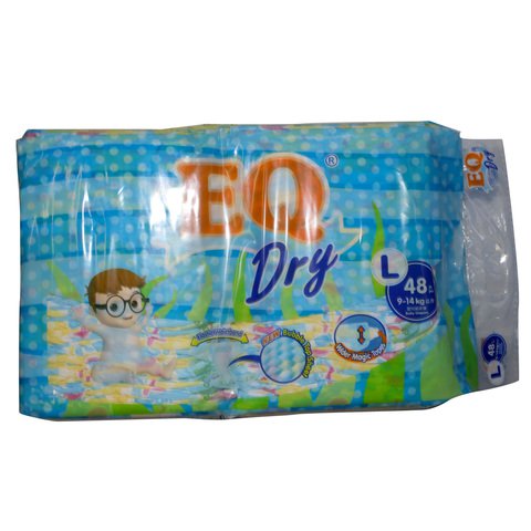 EQ Dry Baby Diapers Jumbo Pack Large 48 pcs