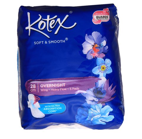 Kotex Overnight with Wings Sanitary Napkins 5 pcs /pack