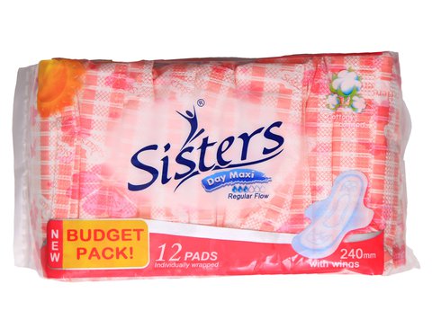 Sisters Floss Slim with Wings Sanitary Napkins 12 pcs /pack