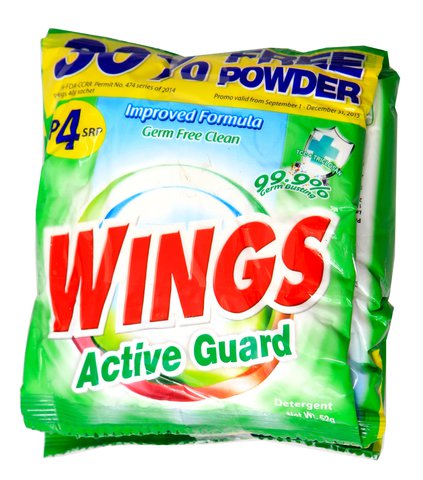 Wings Laundry Detergent Powder Detergent Active Guard 6 sachets x 40 g